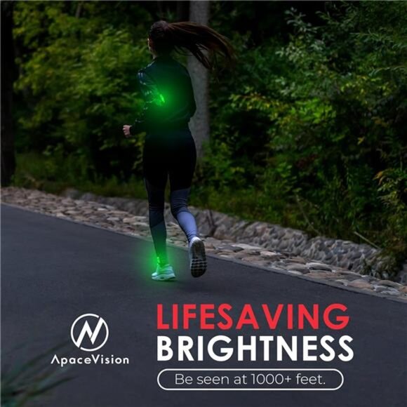 LED Safety Light (2 Pack) - Clip On Strobe/Running Lights for Runners, Dog, Bike - Picture 3 of 7